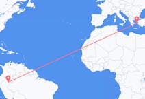 Flyreiser fra Iquitos, Peru til Khios, Hellas