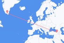 出发地 土耳其埃尔祖鲁姆目的地 格陵兰纳萨尔苏克的航班