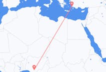 出发地 尼日利亚埃努古目的地 土耳其哈利卡那索斯的航班
