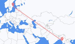 Flyrejser fra Ann, Burma, Myanmar (Burma) til Stockholm, Sverige