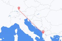 Flyrejser fra Tirana, Albanien til Memmingen, Tyskland