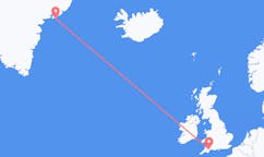 Flights from Kulusuk, Greenland to Exeter, England
