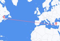 Flights from Fredericton, Canada to Antalya, Turkey
