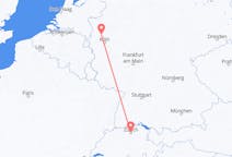 Flyreiser fra Düsseldorf, Tyskland til Zürich, Sveits