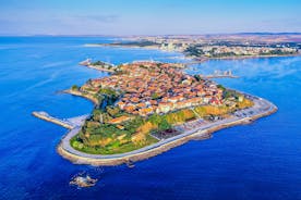 Photo of aerial view of the ancient seaside town, Nessebar, Bulgaria.