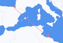 出发地 利比亚出发地 的黎波里目的地 西班牙潘普洛納的航班