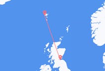 Vluchten van Edinburgh, Schotland naar Sørvágur, Faeröer