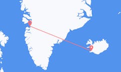 Loty z Qasigiannguit, Grenlandia do Reykjaviku, Islandia