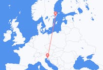 出发地 意大利出发地 的里雅斯特目的地 瑞典斯德哥尔摩的航班