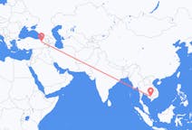 Loty z Phnom Penh, Kambodża do Erzurum, Turcja