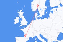 Flyreiser fra Pau, Frankrike til Oslo, Norge