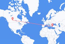 Flyreiser fra Lloydminster, Canada til Izmir, Tyrkia
