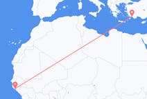 Flights from Bissau to Dalaman