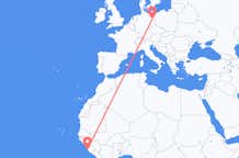 Flyg från Freetown, Sierra Leone till Berlin, Maryland, Tyskland