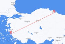 出发地 土耳其出发地 薩姆松目的地 希腊萨摩斯的航班