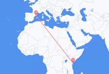 出发地 肯尼亚出发地 馬林迪目的地 西班牙巴塞罗那的航班
