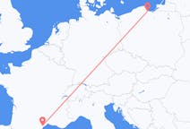 Flights from Béziers, France to Gdańsk, Poland