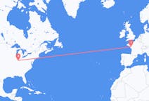 Flights from Indianapolis, the United States to Nantes, France