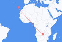 짐바브웨 빅토리아 폭포에서 출발해 스페인 라팔마까지(으)로 가는 항공편