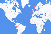 Flyg från Lima, Peru till Bergen, Norge