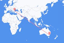 Flyg från canberra, Australien till Burgas, Bulgarien