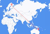 Flyrejser fra Proserpin, Australien til Kuusamo, Finland