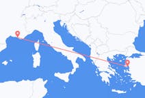 Vluchten van Marseille, Frankrijk naar Mytilini, Griekenland