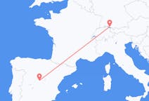 Flyg från Friedrichshafen, Tyskland till Madrid, Spanien