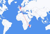 Flights from Toliara, Madagascar to Paris, France