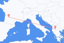 Flyrejser fra Ohrid, Nordmakedonien til Bergerac, Frankrig