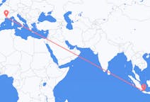 Flyrejser fra Jakarta, Indonesien til Nimes, Frankrig