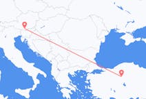 Lennot Klagenfurtista, Itävalta Ankaraan, Turkki