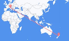 Flyrejser fra Wellington, New Zealand til Rimini, Italien