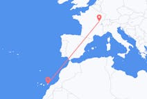 Flyreiser fra Dole, Frankrike til Ajuy, Spania
