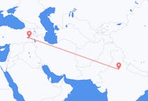出发地 印度出发地 新德里目的地 土耳其厢形车的航班