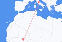 Flyreiser fra Ouagadougou, Burkina Faso til Roma, Italia