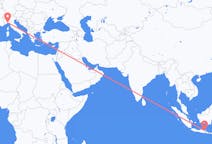 Flyreiser fra Surabaya, Indonesia til Genova, Italia