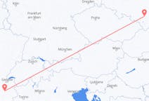 Flyg från Chambéry, Frankrike till Katowice, Polen