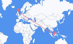 Flyg från Palangka Raya, Indonesien till Aberdeen, Skottland