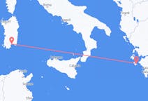 Vols depuis la ville de Île de Zante vers la ville de Cagliari