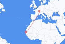 Flyreiser fra Dakar, Senegal til Grenoble, Frankrike