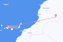 出发地 摩洛哥出发地 扎戈拉目的地 西班牙特内里费岛的航班