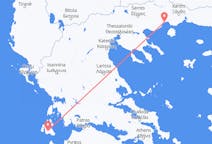 ギリシャのケファリニアから、ギリシャのカバラ県までのフライト