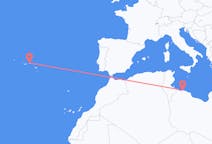 リビアのから トリポリ、ポルトガルのへ テルセイラ島フライト