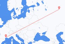 Fly fra Kirov til Montpellier
