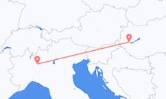 Vluchten van Heviz, Hongarije naar Milaan, Italië