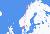 Flights from Leknes, Norway to Aalborg, Denmark