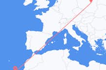 出发地 西班牙从阿胡伊目的地 波兰华沙的航班