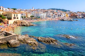 Photo of aerial view of Calella de Palafrugell and Llafranc view (Costa Brava), Catalonia, Spain.