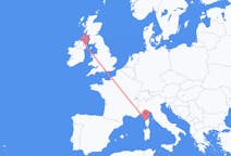 Flyreiser fra Calvi, Haute-Corse, Frankrike til Belfast, Nord-Irland